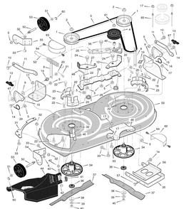 Mower Housing Diagram and Parts List for 425622X50B 2006 Briggs and Stratton Lawn Tractor